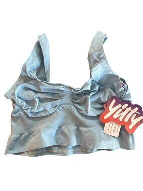 Yitty Nearly Naked Shaping Midi Bra 5X Plus Size Light Blue NWT Lizzo Fabletics